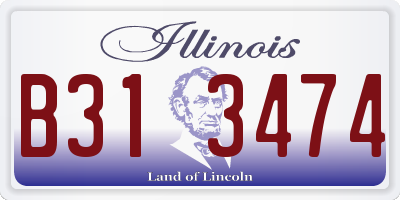 IL license plate B313474