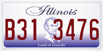 IL license plate B313476