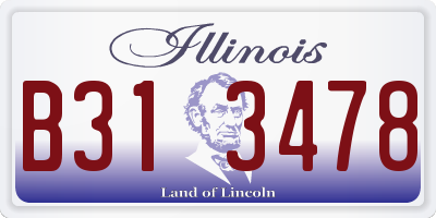 IL license plate B313478