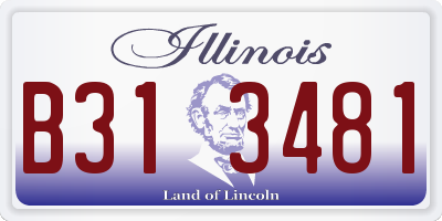 IL license plate B313481
