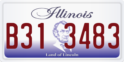 IL license plate B313483