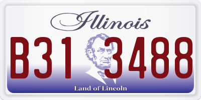 IL license plate B313488