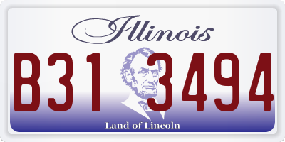 IL license plate B313494