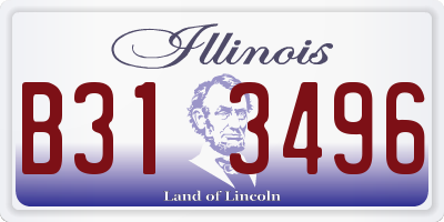 IL license plate B313496