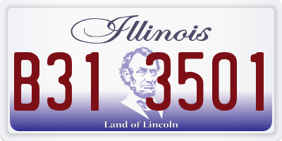 IL license plate B313501
