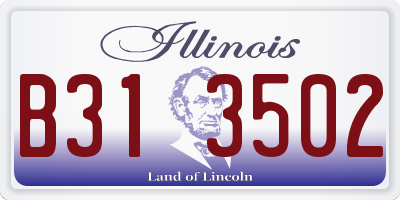IL license plate B313502