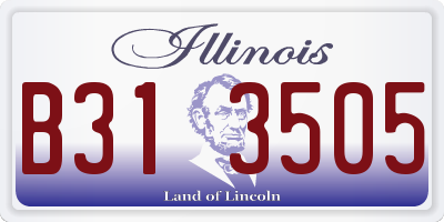 IL license plate B313505