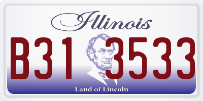 IL license plate B313533