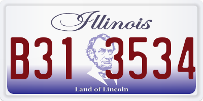 IL license plate B313534