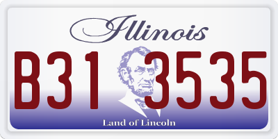 IL license plate B313535