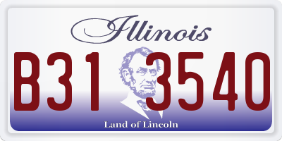 IL license plate B313540