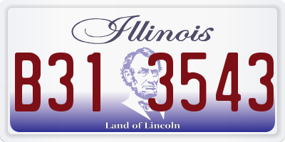 IL license plate B313543