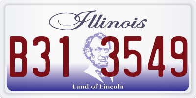IL license plate B313549