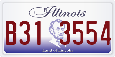 IL license plate B313554