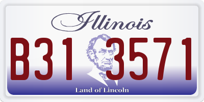 IL license plate B313571