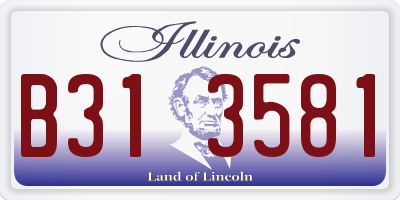 IL license plate B313581