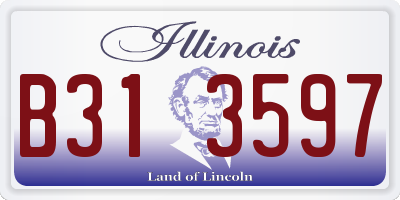 IL license plate B313597