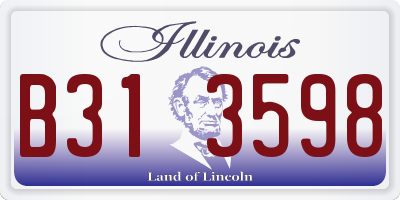 IL license plate B313598