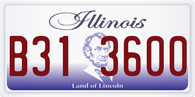 IL license plate B313600