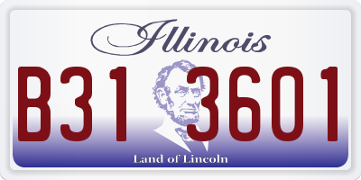 IL license plate B313601