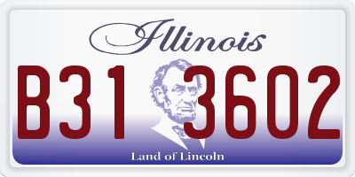 IL license plate B313602