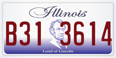 IL license plate B313614