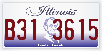 IL license plate B313615