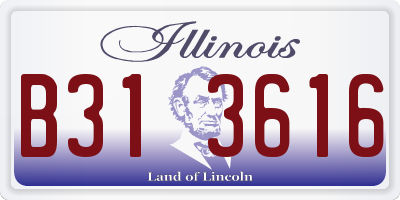 IL license plate B313616