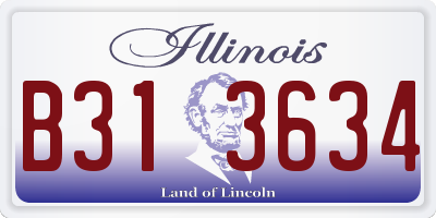 IL license plate B313634
