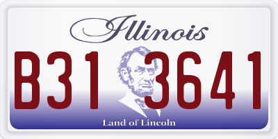 IL license plate B313641