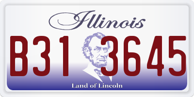 IL license plate B313645