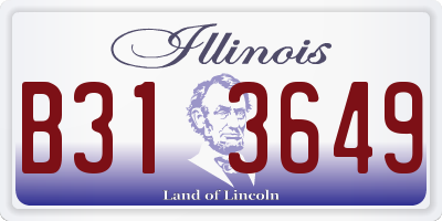 IL license plate B313649