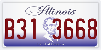 IL license plate B313668