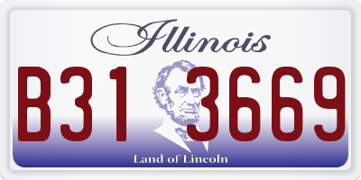 IL license plate B313669