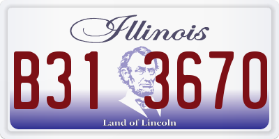 IL license plate B313670