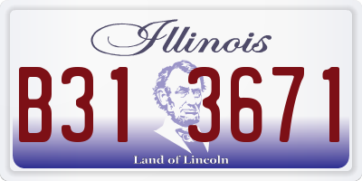 IL license plate B313671