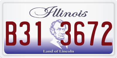 IL license plate B313672
