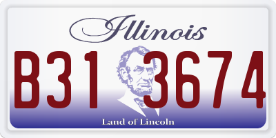 IL license plate B313674