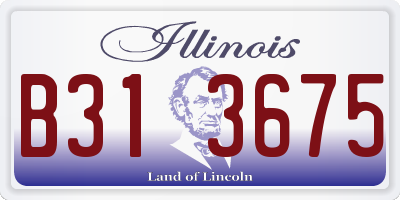 IL license plate B313675