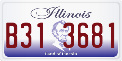 IL license plate B313681