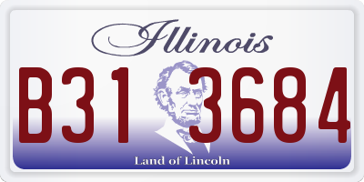 IL license plate B313684
