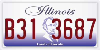 IL license plate B313687