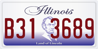 IL license plate B313689