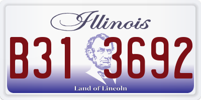 IL license plate B313692