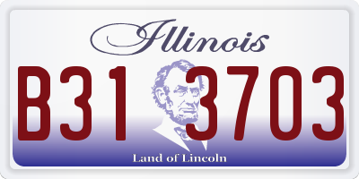 IL license plate B313703