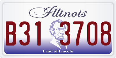 IL license plate B313708
