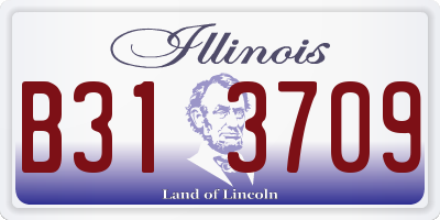 IL license plate B313709