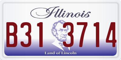 IL license plate B313714