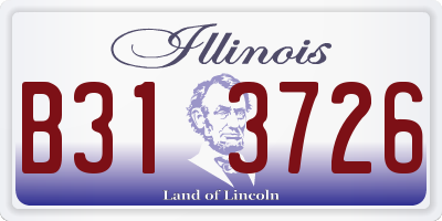 IL license plate B313726
