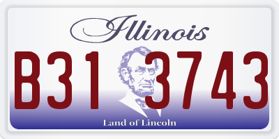 IL license plate B313743